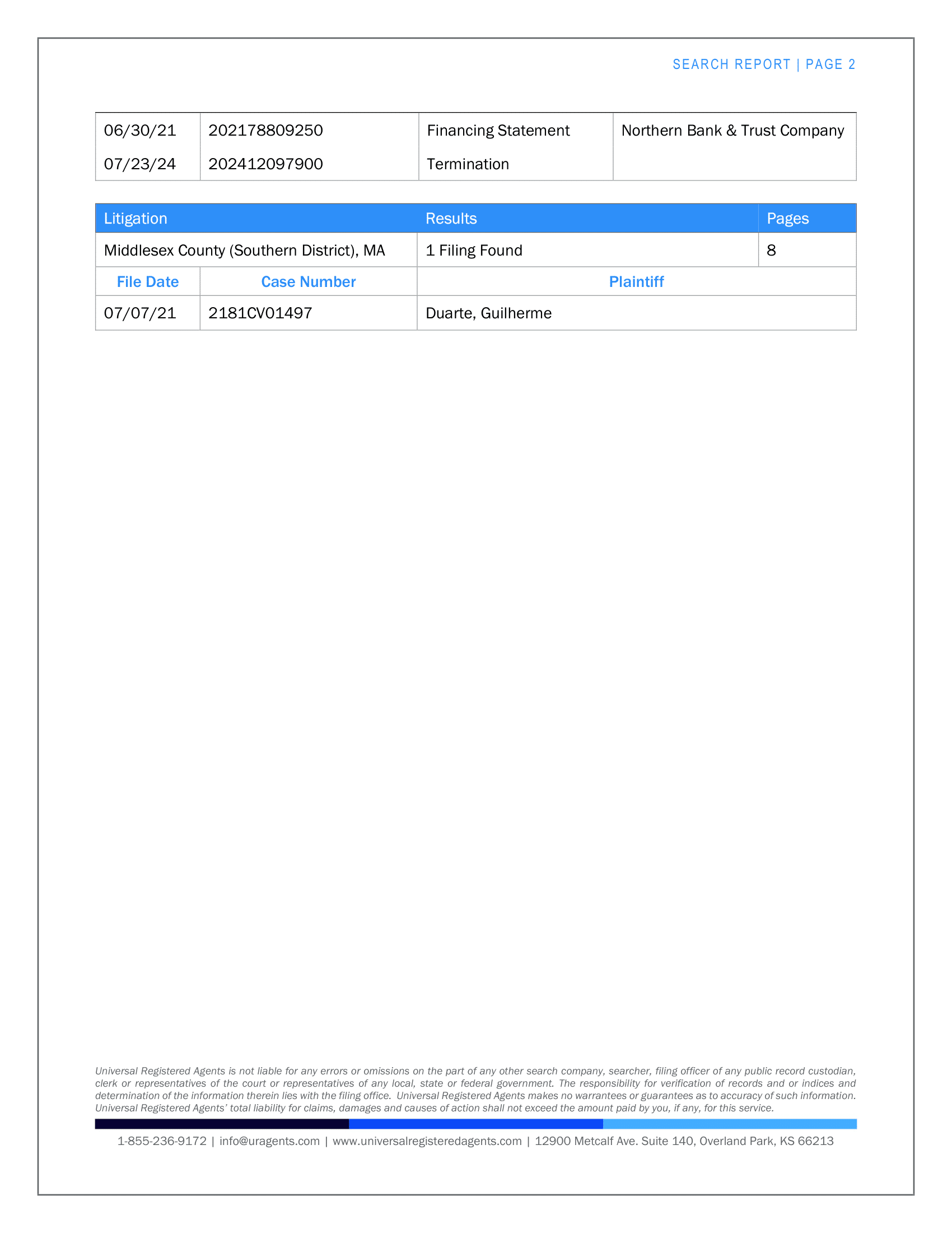 UCC Search Report - Page 2